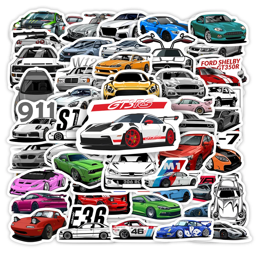 

JDM супер автомобиль гоночные наклейки DIY детские игрушки наклейка для телефонов ноутбуков чашки багаж декоративные дрейф тюнинг энтузиасты водостойкая