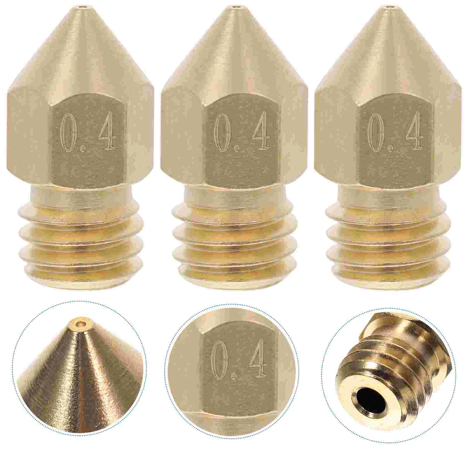 

Nozzle 3Dextruder 0 4Mm Brass Nozzles Parts Hotend Supplies Kitpointed Accessories