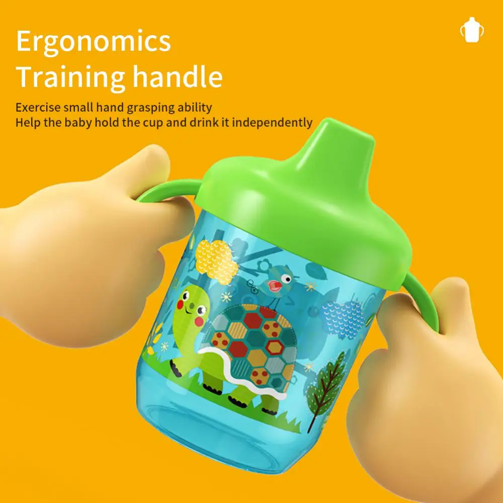 

Infant Learning Drinking Cup Cute Healthy Cartoon Learning Drink Cup Childrens Water Cup Safe Training Handle Duckbill Cup