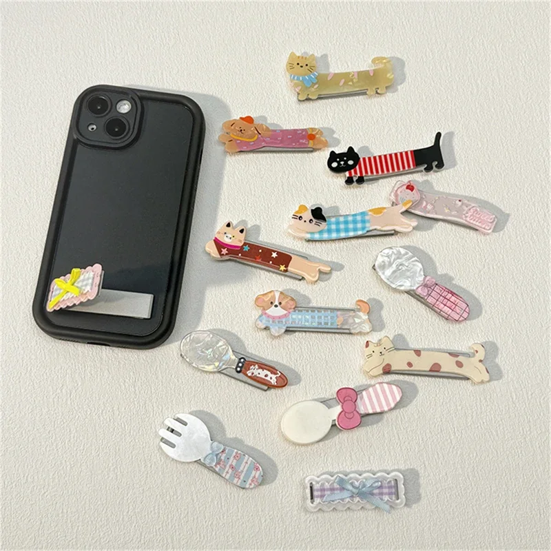 Симпатичный держатель для телефона в корейском стиле со складной подставкой