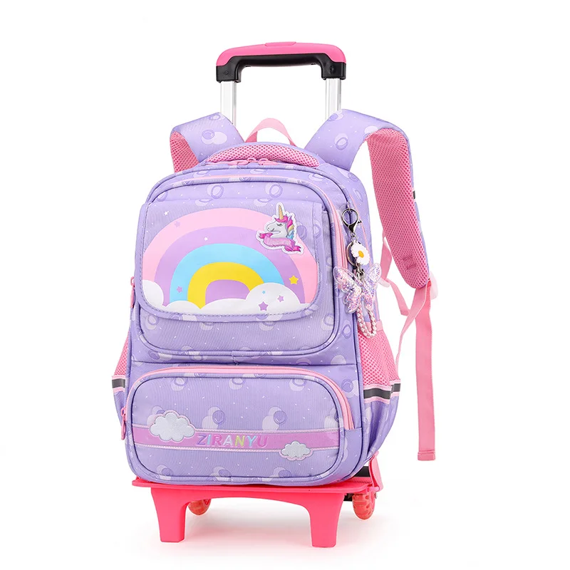 Trolley Children School Bags Mochila Kids Backpacks With Wheel Trolley Luggage For Girls Boys backpack Escolar Backbag Schoolbag