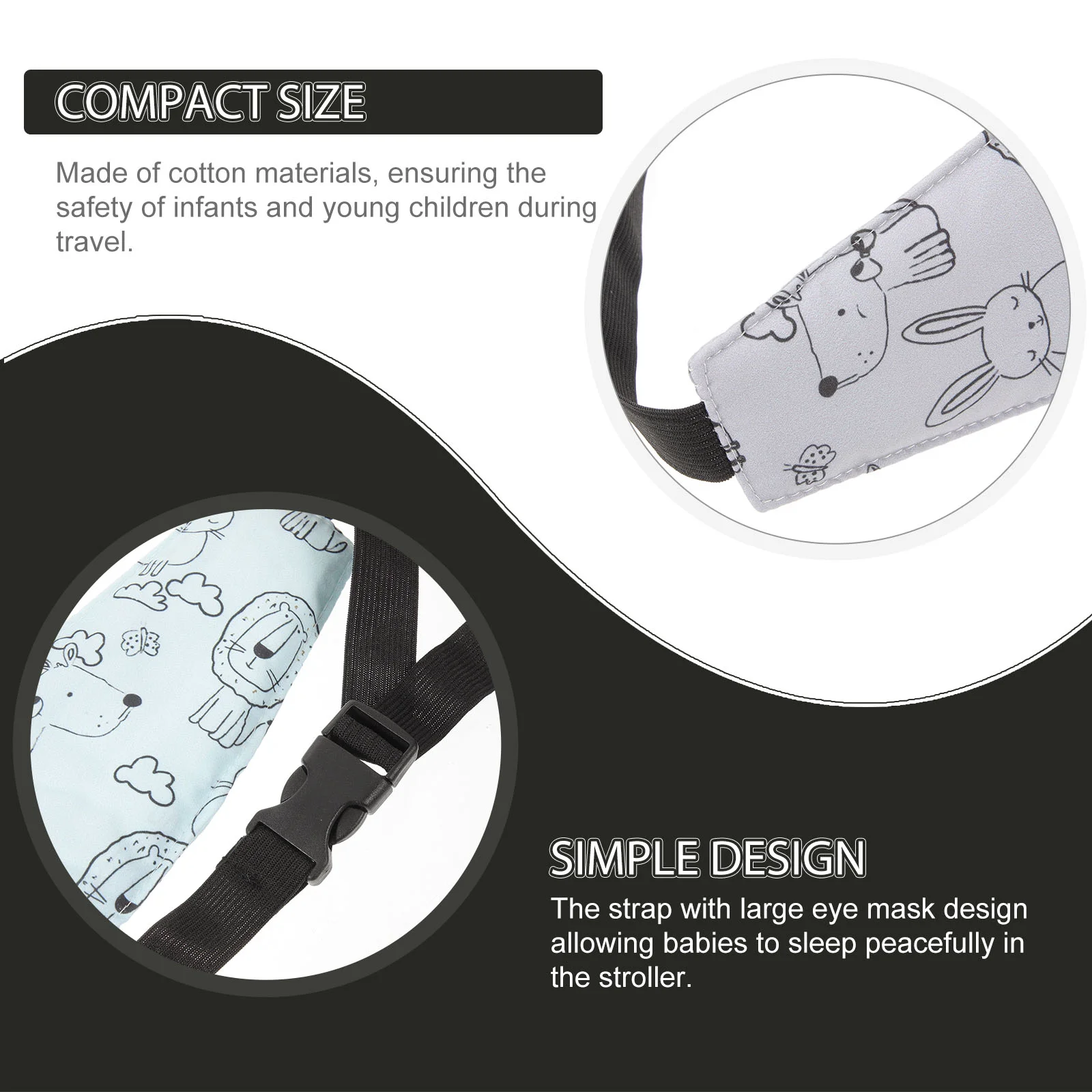3 Pcs Baby Stroller Safety Seat Strap Car Head Support Infant Trolley Band Holder for Toddler/kid Kids Accessories