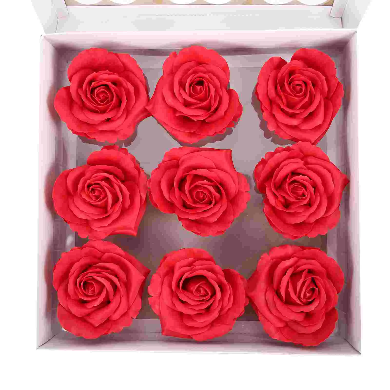 

1 Box Heart-shape Soap Flower Gift DIY Supply Adorable Romantic Bouquet DIY Rose Immortal Rose Flower for Decor
