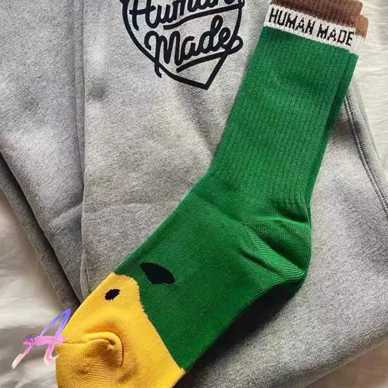 HUMAN MADE Socks Men Women Cotton Duck Print Keep Warm Long Tube Human Made Pile Socks
