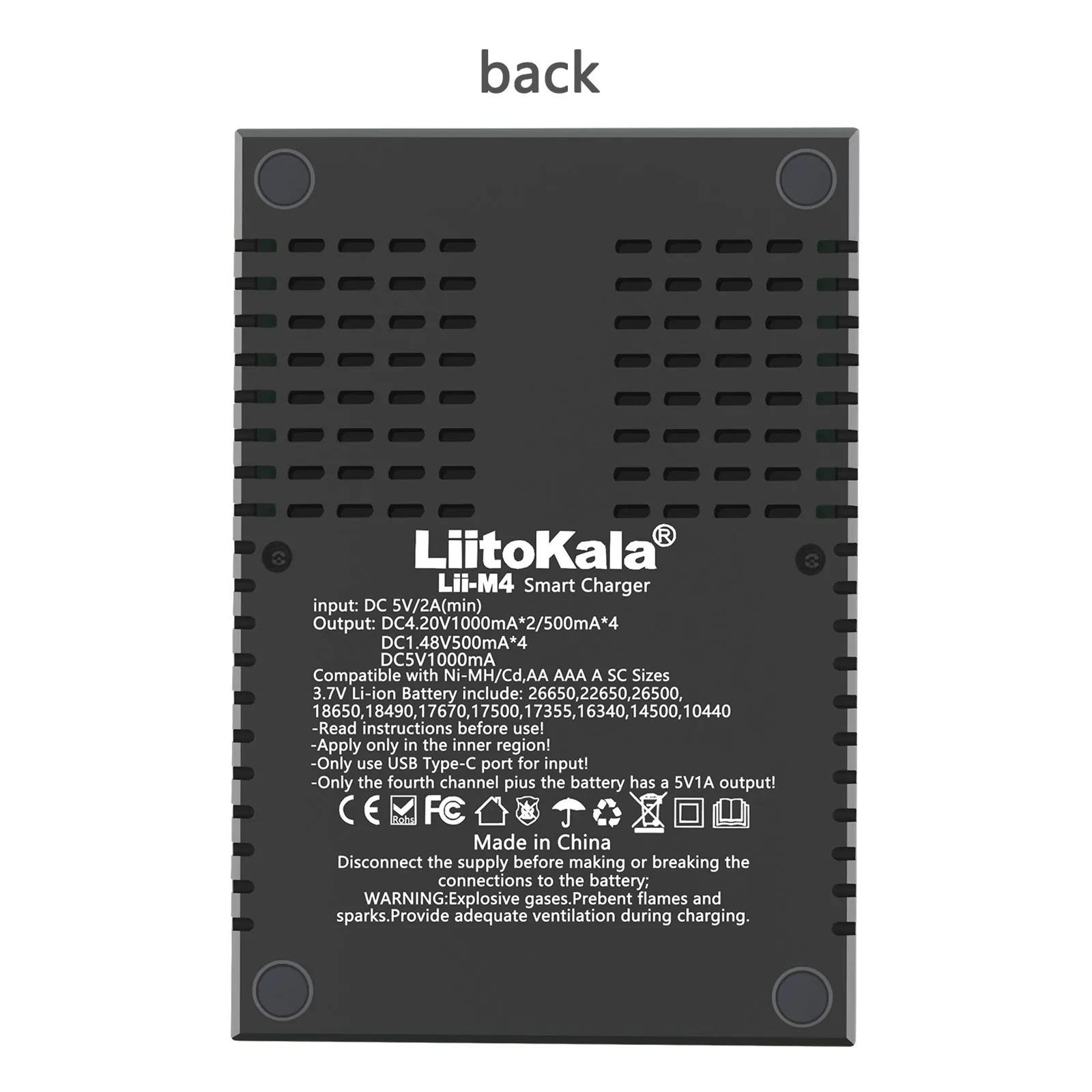 LIITOKALA LII-M4 4 слота зарядное устройство ЖК-дисплей для 18650 AA AAA литиевая NiMH батарея