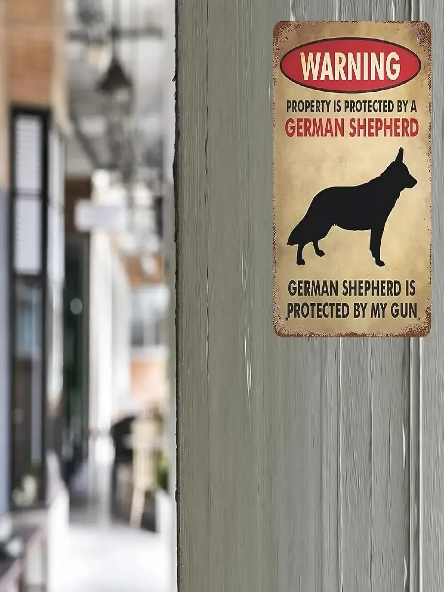 Винтажный металлический предупреждающий знак для собак Sumianyh X-образная