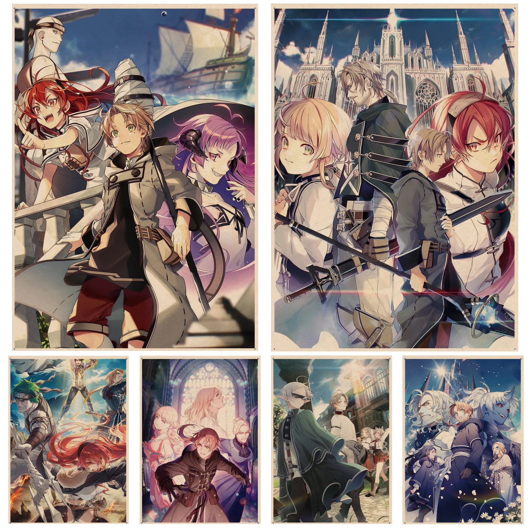 

Muroku Tensei Classic Movie Posters For Living Room Bar Decoration Aesthetic Art Wall Painting