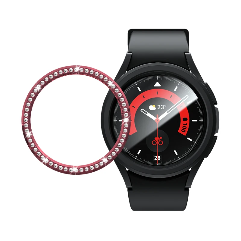 

Бриллиантовая рамка для Samsung Galaxy Watch 6 Classic, 43 мм, 47 мм, защитный чехол-Кольцо из поликарбоната для смарт-часов, защитная рамка, аксессуары