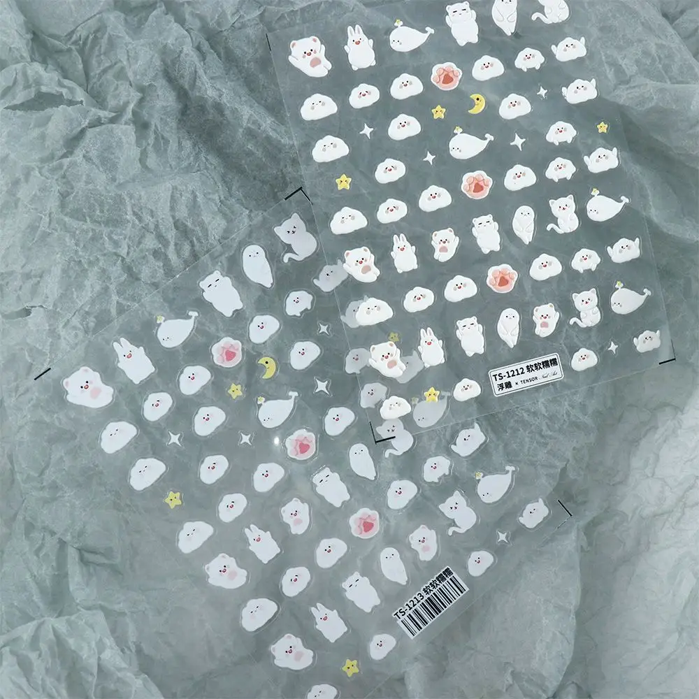 

Tough Bears Self Adhesive Rabbit Manicure Accessories DIY Nail Art Decorations Animal Nail Decals Cartoon Nail Stickers