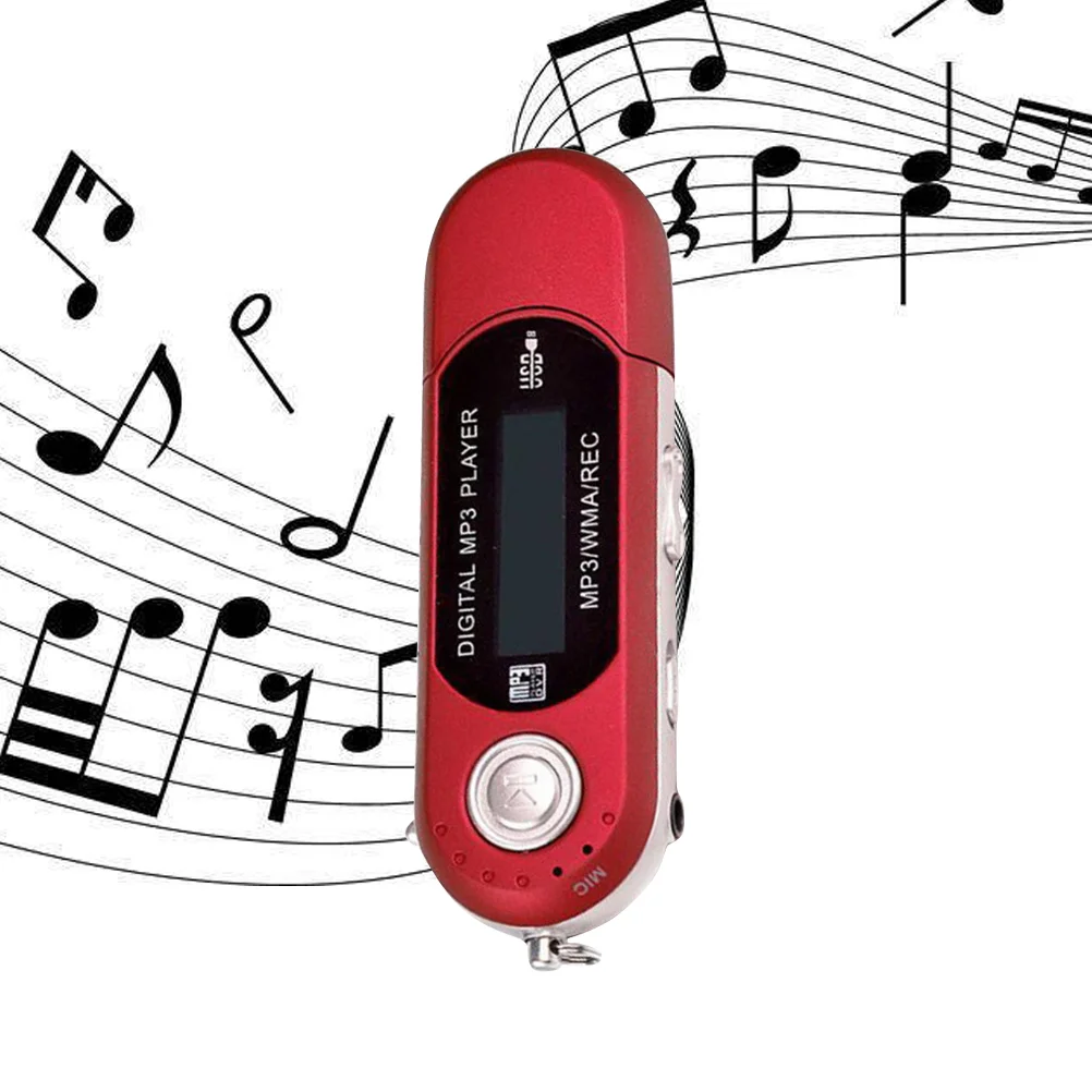 

Portable Player MP3 Player for Loudspeaker Box Sports Outdoor Running (Red)