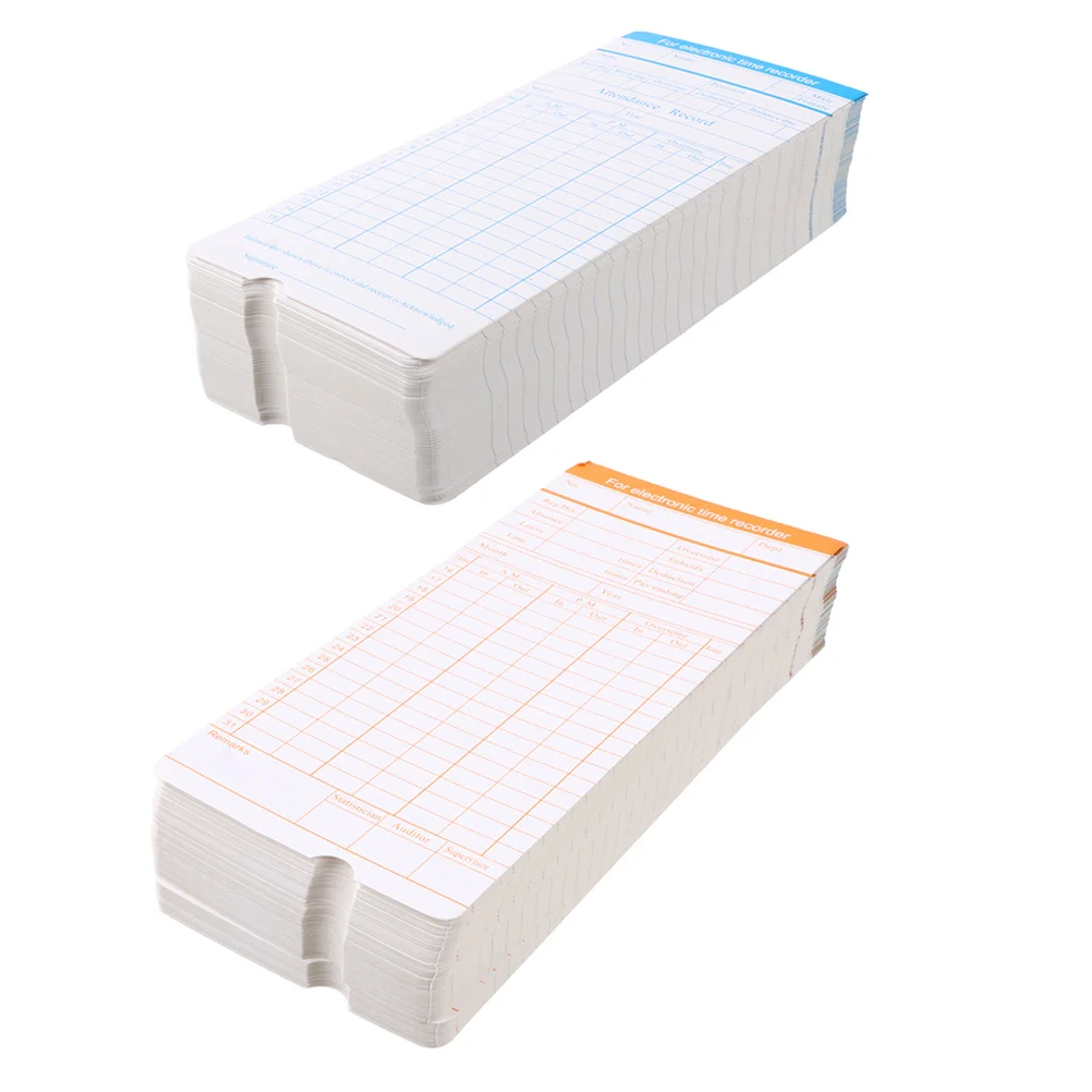 

English Attendance Card Company Time Cards Recording Monthly Clocking Warehouse Office Accessories