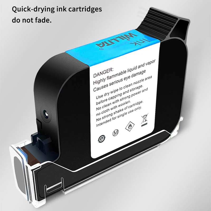20 Languages 12.7mm Handheld Thermal Inkjet Online Variable QR Bar Batch Code Date Number Logo Expiry Label Printer |