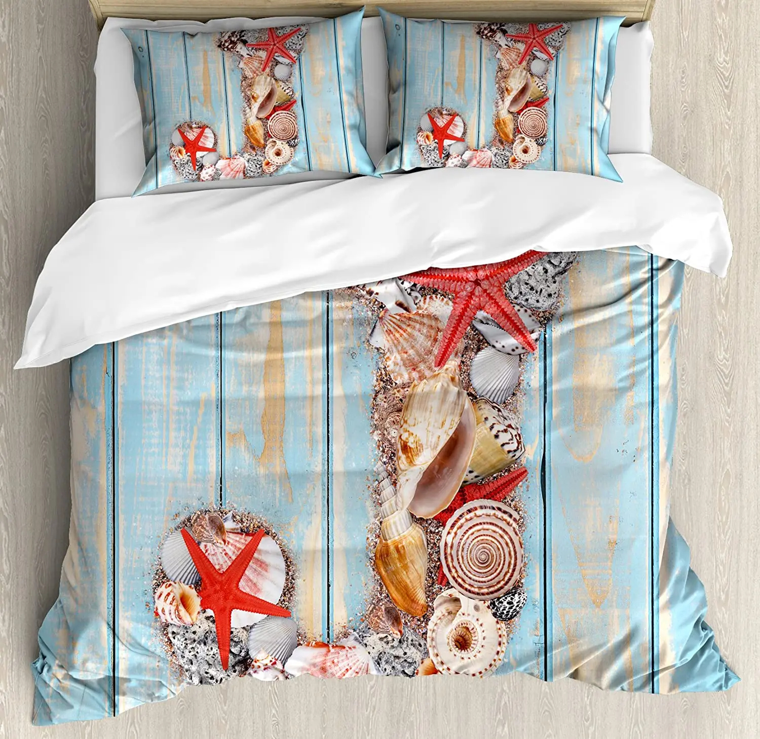 

Letter J Bedding Set For Bedroom Bed Home Summer Holiday on Tropical Beach Theme J Rustic Duvet Cover Quilt Cover And Pillowcase