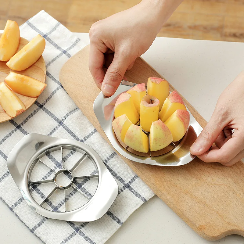 

Stainless Steel Apple Cutter Fruit Pear Divider Slicer Cutting Corer Cooking Vegetable Tools Accessories Chopper Kitchen Gadgets