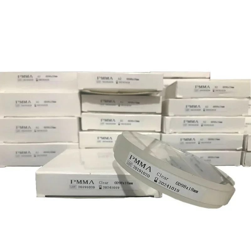 5 шт. стоматологическая прозрачная смоляная пластина из ПММА для системы CAD/CAM 98 мм