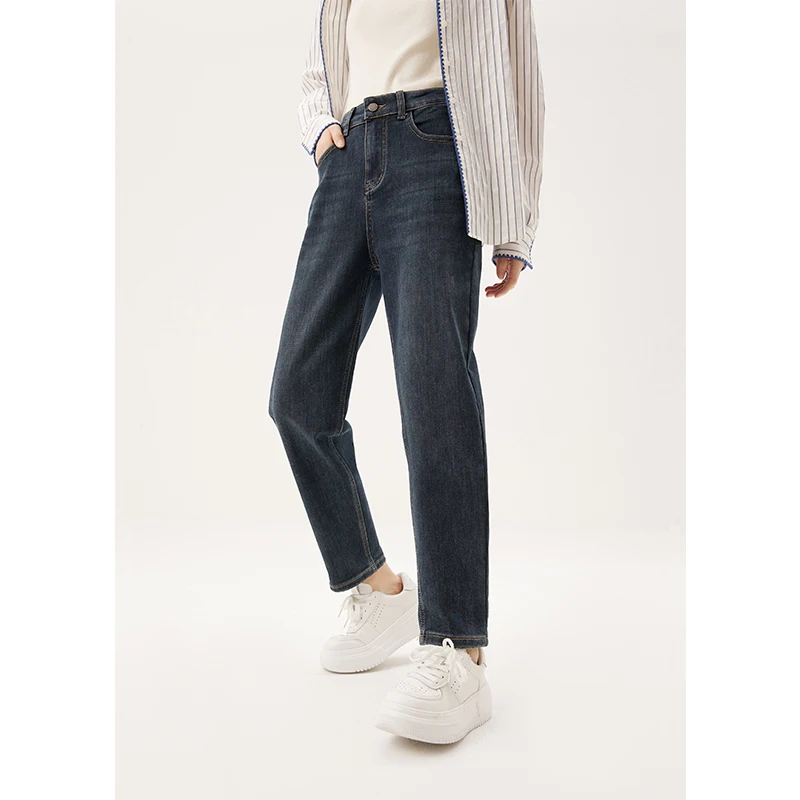 2022 Jeans Women Denim Cotton Blend Ankle-Length Pants Cotton Elastic Denim Pencil Pants Pantalones De Mujer Streetwear Women