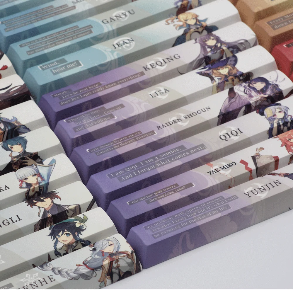 Многофункциональная игровая клавиатура Genshin Impact Spacebar Keycap 6.25U PBT механическая HUTAO