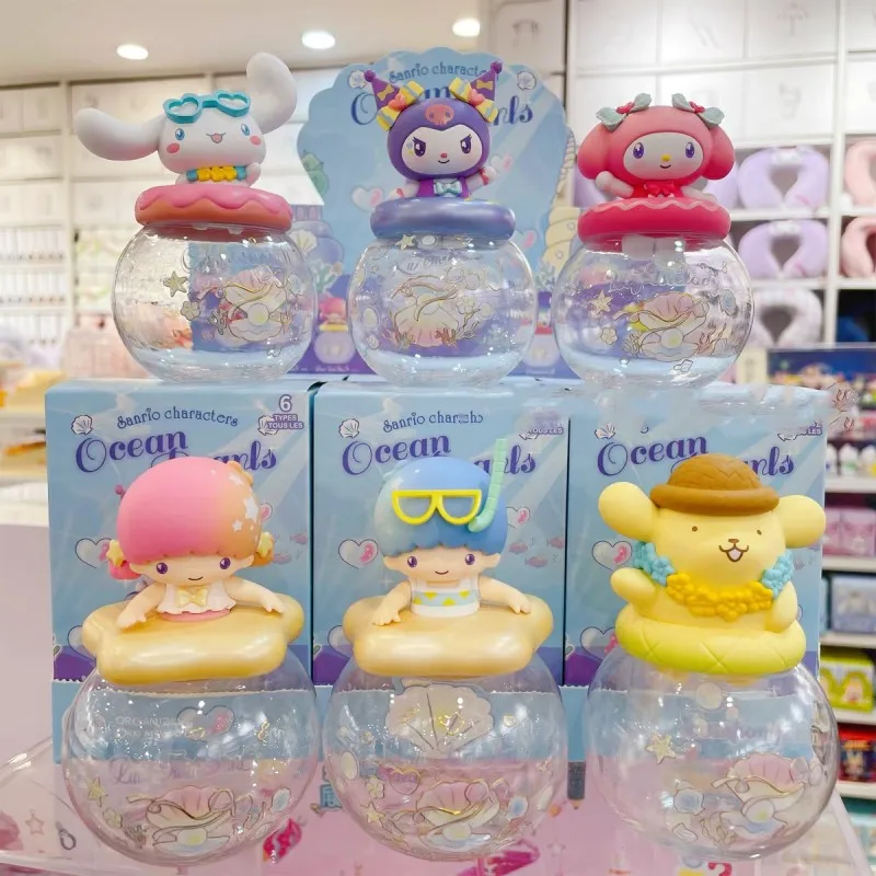 

Genuine Sanrio Ocean Pearl Series Storage Jar Blind Box Tidy Play Kuromi Jade Dog New Kawaii Coolmy Handmade Toys Birthday Gift