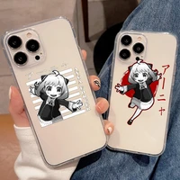 spy%c3%97family anime phone cases for iphone 11 12 13 mini se 2020 6 6s 7 8 plus x xs xr pro max clear pattern soft tpu cover shell