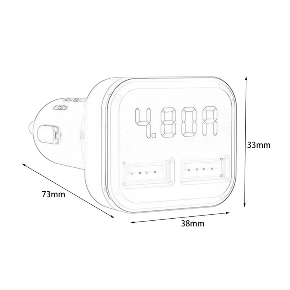 

Universal Dual USB 4 8A LED Car Charger Intelligent Voltage Current Detection Auto Mobile Phone Fast Charging Adapter