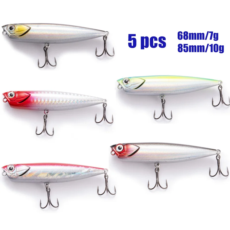 

5 шт., пластиковые рыболовные приманки, 85 мм, 10 г