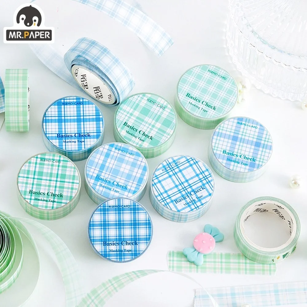 

Mr Paper 8 Design Sulfuric Acid Paper Tape Limited Series Washi Tape Scrapbook DIY Decoration Creative Masking Tape