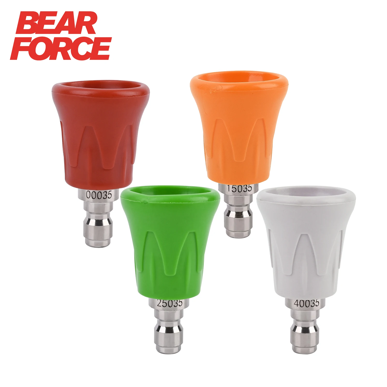 

Набор Из 4 Насадок Для Мойки Высокого Давления С Усиленными Резиновыми Защитными Колпачками, Быстросъемный Соединитель 1/4 Дюйма