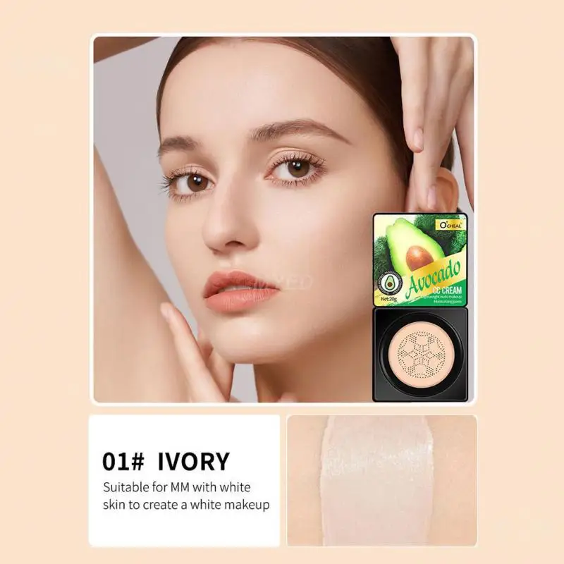 

Small Mushroom Head Air Cushion Moisturizing Concealer Isolation Brighten BB Cream Liquid Foundation Beauty Women Face Makeup