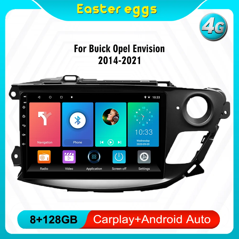 

2 Din Android 4G Carplay Автомобильный мультимедийный плеер для Buick Opel Envision 2014- 2021 9 "Wifi навигация GPS стерео головное устройство