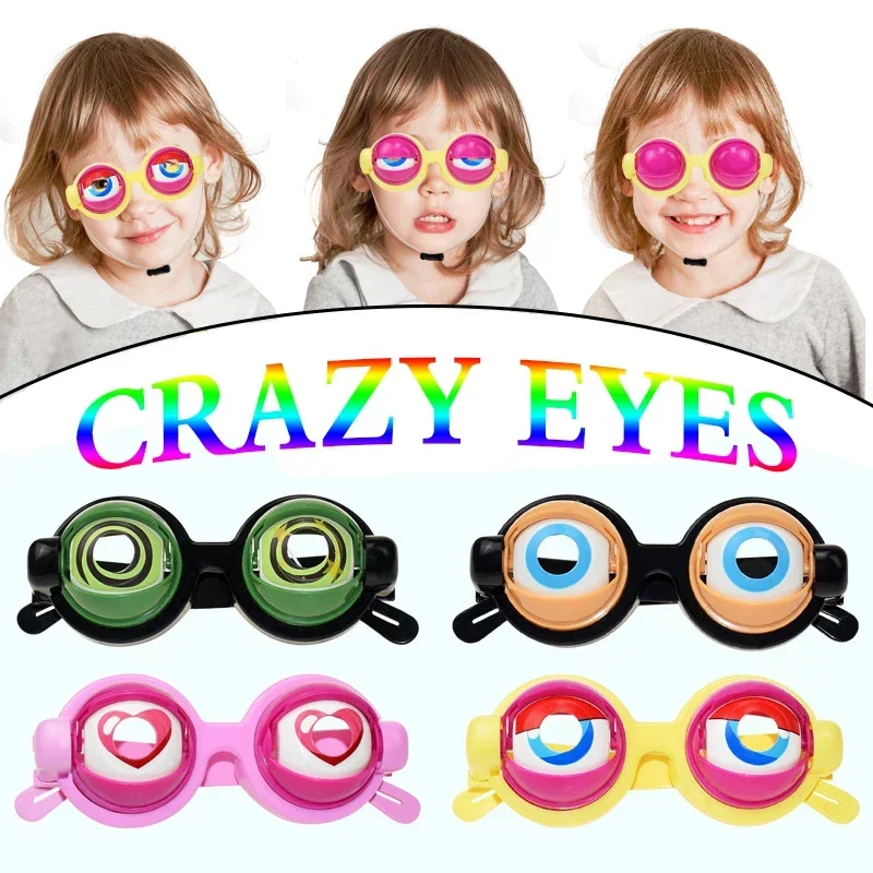 

Novelty Crazy Eyes Glasses Toy Kids Party Supplies Favor Funny Pranks Plastic Glasses Christmas Birthday Gift for Kids Toys