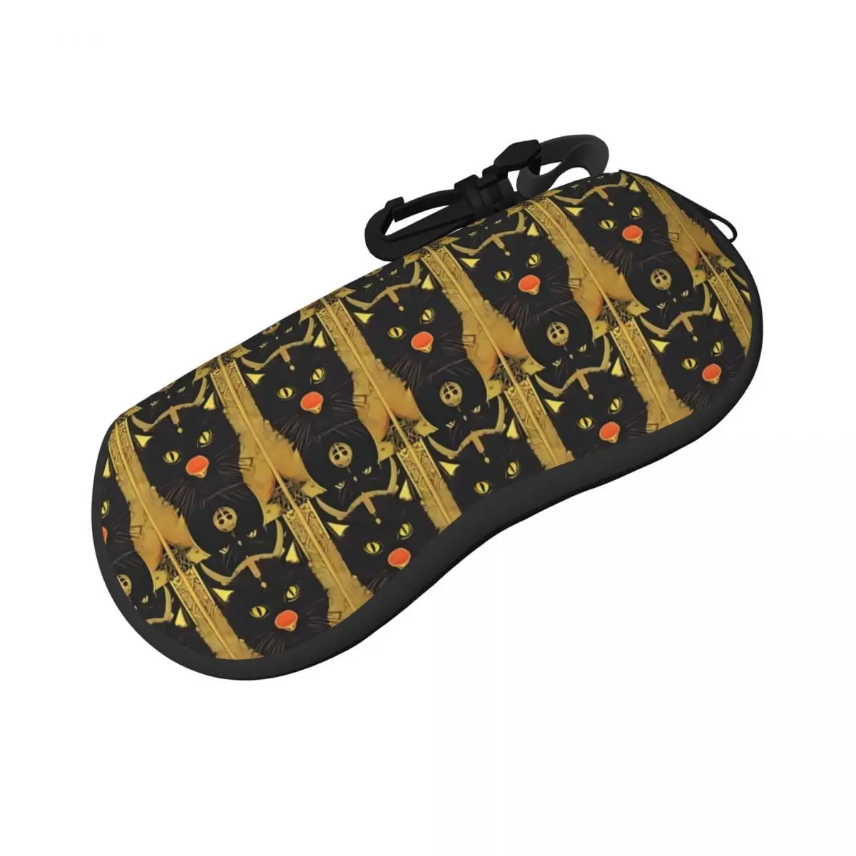 

Retro Tarot Card Horizontal Glasses Case Black Cat Print Daily Personalized Sunglasses Pouch Retro Male Female Eyewear Bag