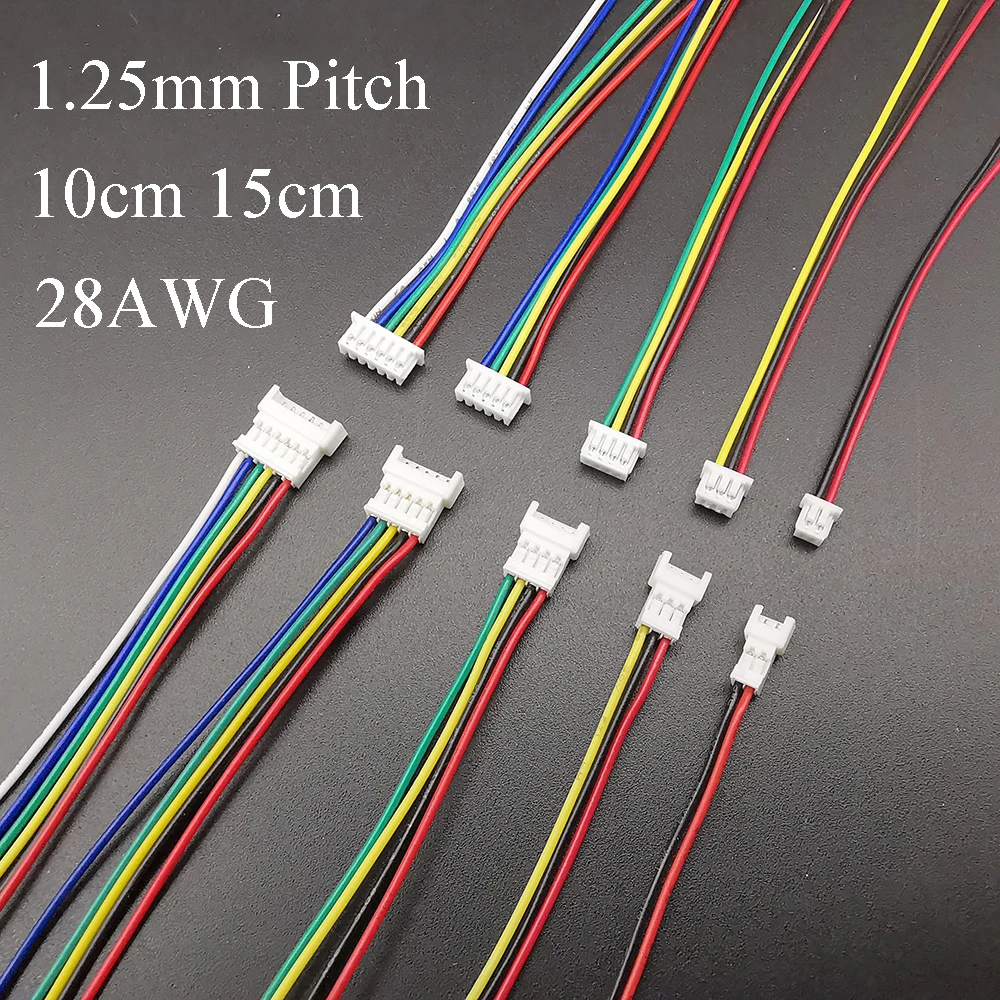 

10 пар разъемов JST 1.25MM ALLiSHOP 2/3/4/5/6 Pin
