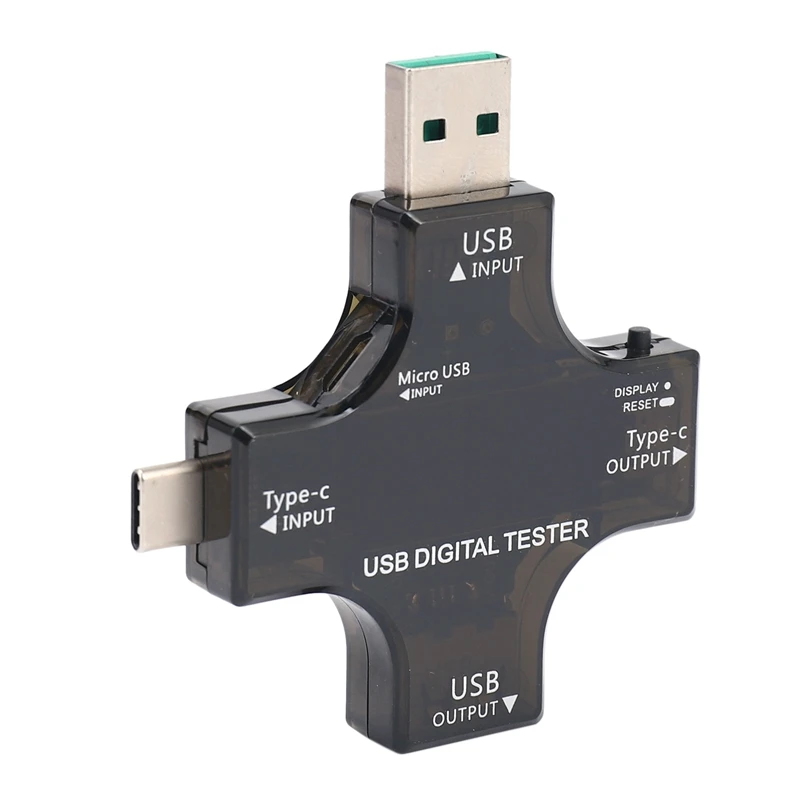 2X USB C тестер 2 в 1 Type цветной экран IPS цифровой мультиметр напряжение ток мощность