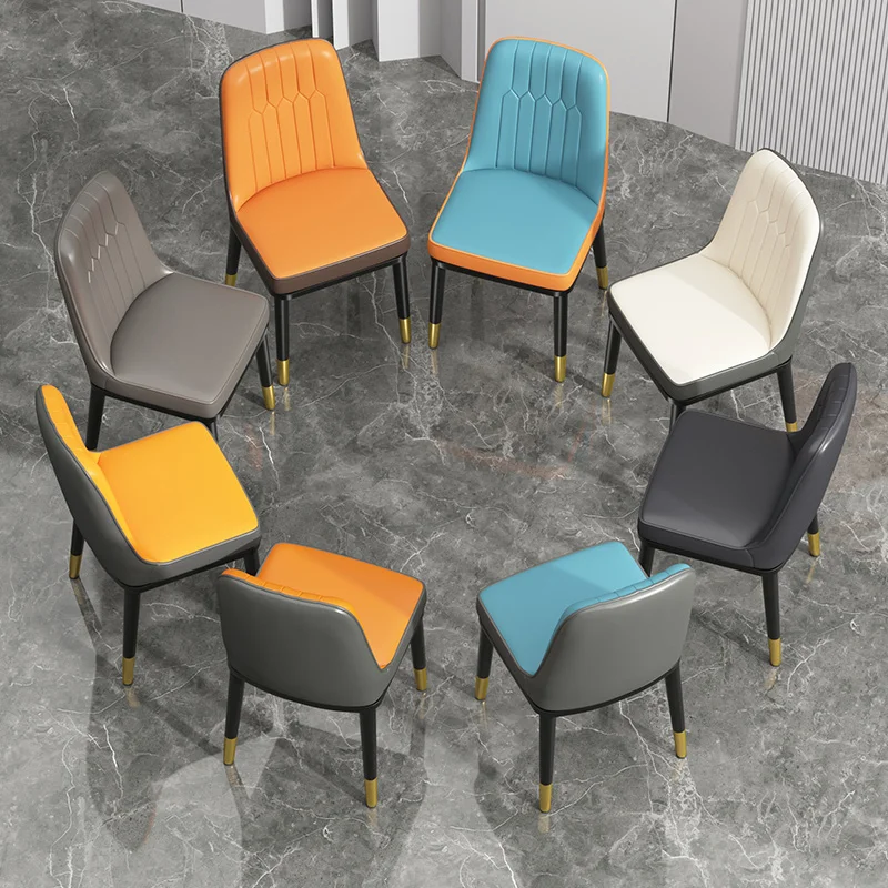 

Floor Modern Dining Chair Waiting Designer Dresser Restaurant Leather Chair Living Room Kitchen Sillas De Comedor Home Furniture