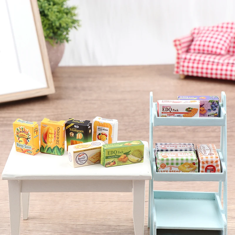 

Модель кукольного домика 1/12, печенье в коробке, мини-аксессуары для еды, украшение для кукольного домика, детские игрушки для ролевых игр