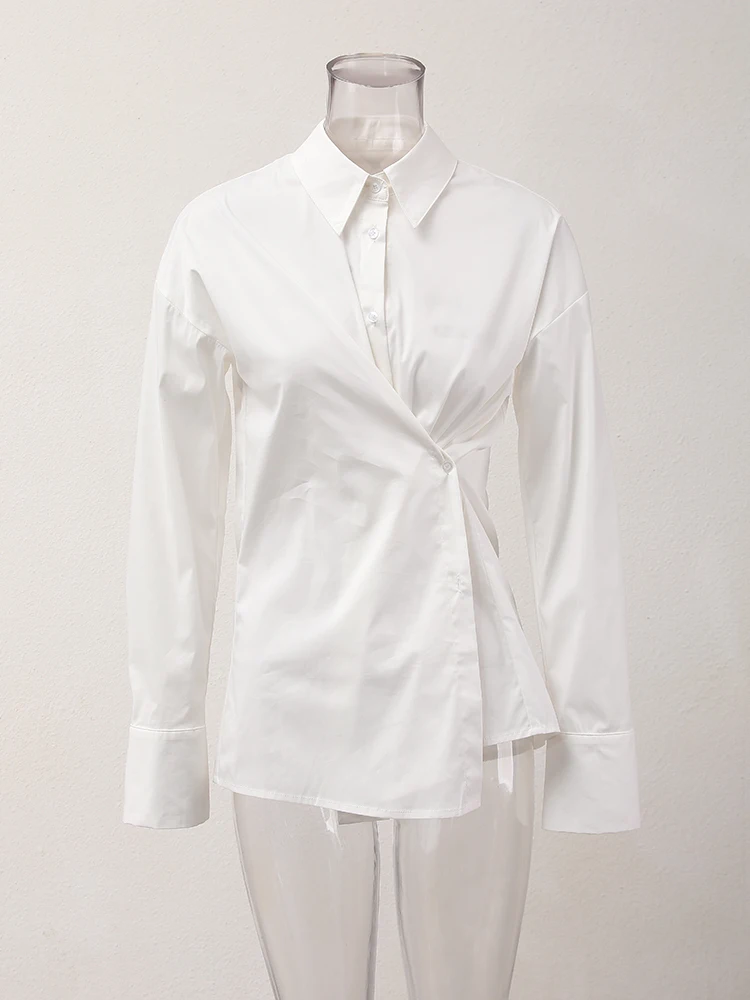 BZVW персонализированная рубашка женская однобортная с лацканами рукавами Lonbg