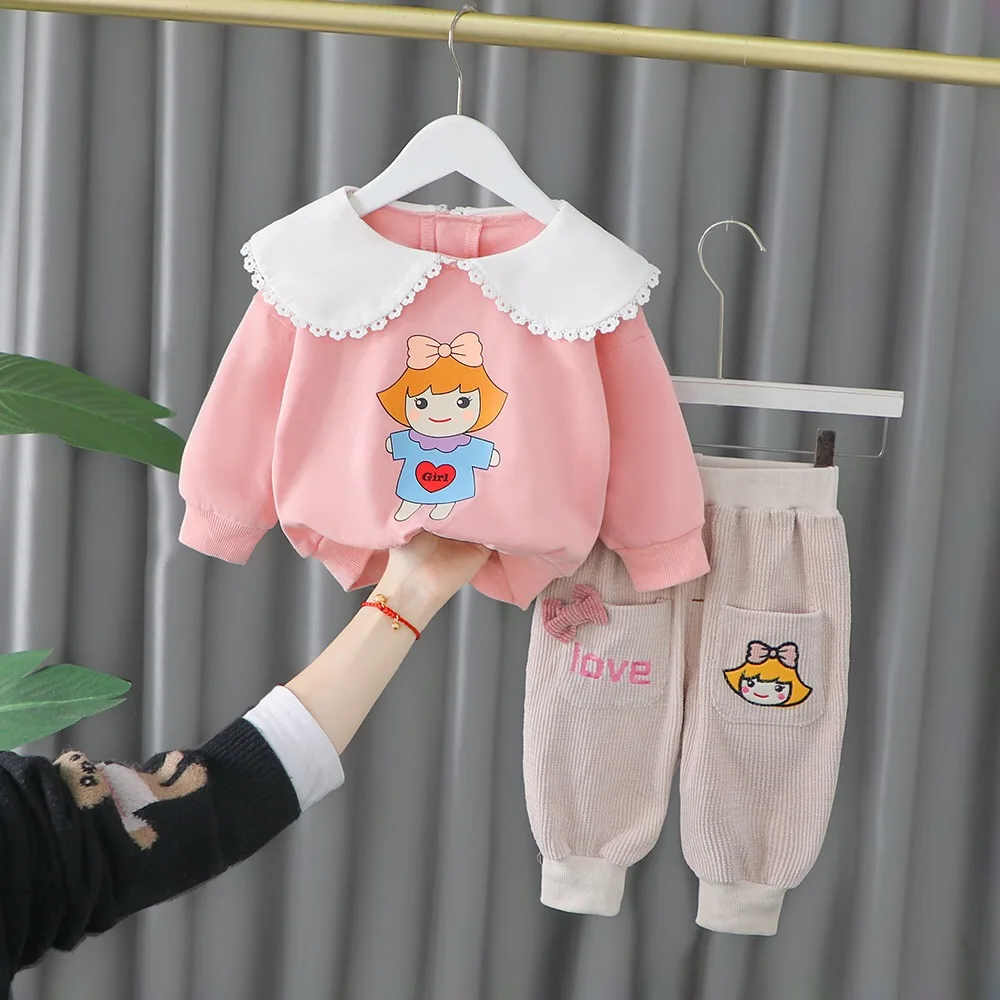Комплекты одежды для девочек детская мода 2022 Стильная хлопковая одежда на весну
