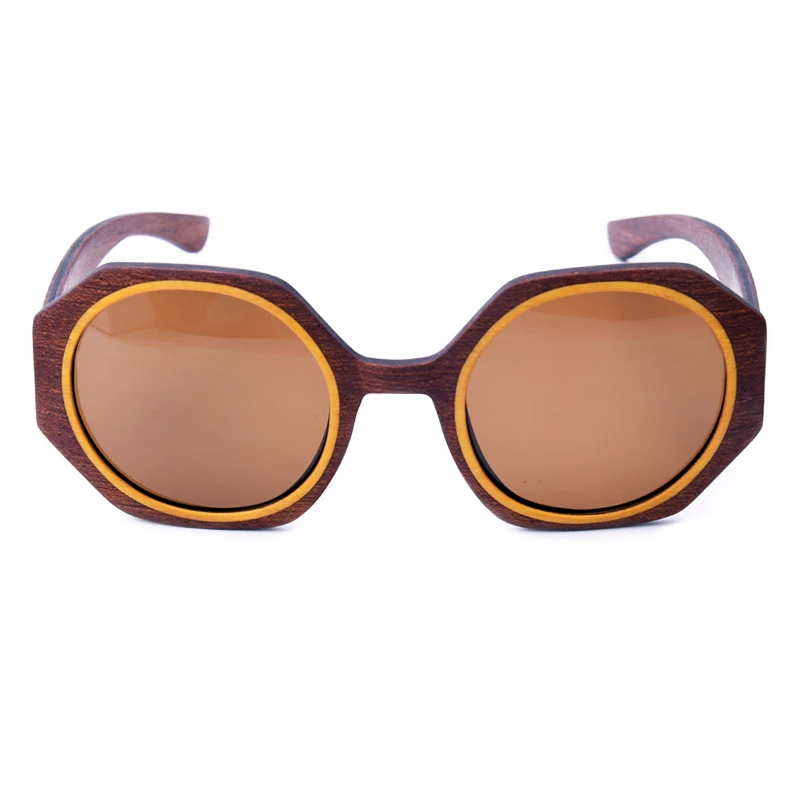 Роскошные дизайнерские солнцезащитные очки для женщин 2022 деревянные желтые