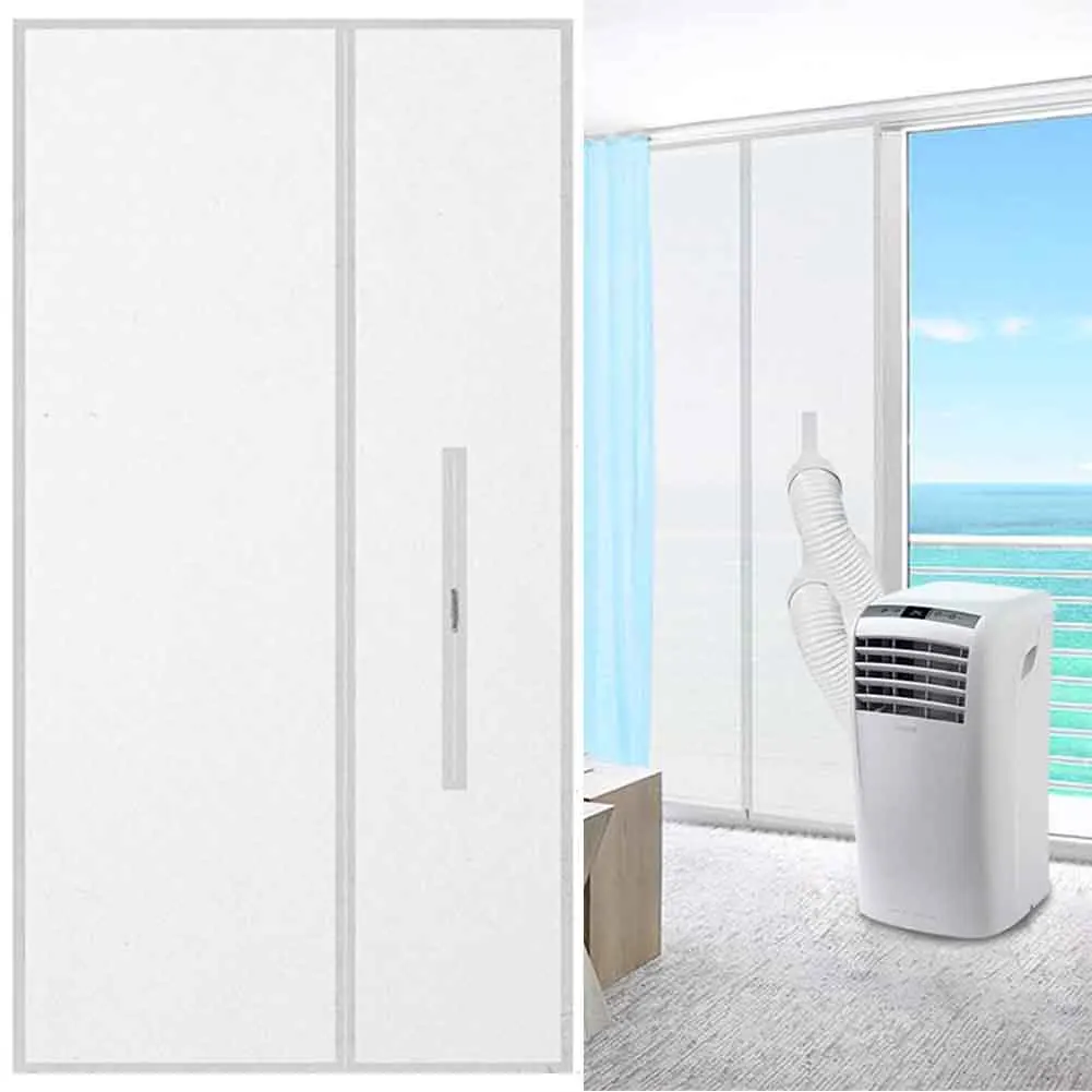 

Durable Air Conditioner Portable Mobile Oxford Fabric Zipper Baffle Frame Screen Sliding Door Sealing Soft Cloth Home Window