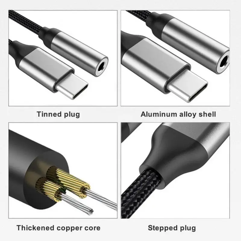 Аудиокабель с разъемом USB Type-C на 3 5 мм для наушников Samsung Galaxy S20 S21 S22 Note 20 Plus