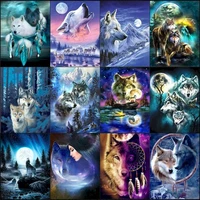 diy paints by numbers wolf animal for adults art pictures decorative oil picture artcraft on canvas home deaor living room