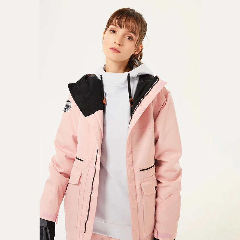 Спортивная уличная женская зимняя куртка Теплая мужская лыжная с капюшоном