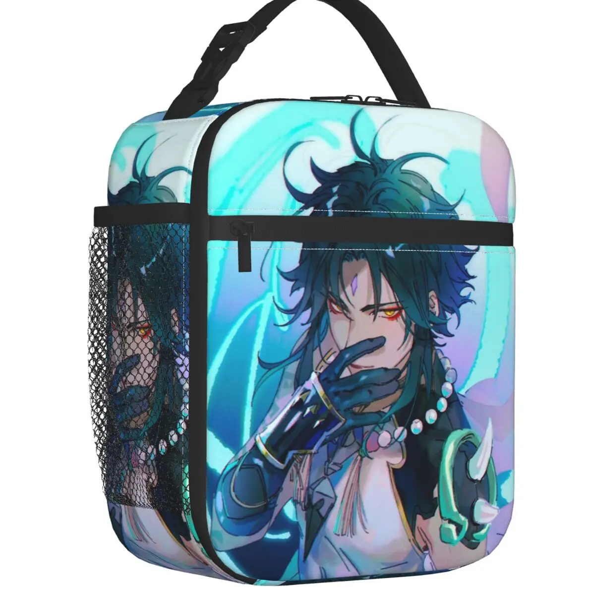 

Genshin Impact Xiao Anemo теплоизолированная сумка для завтрака, женский портативный контейнер для завтрака с аниме-играми для детей, школьная фотосумка