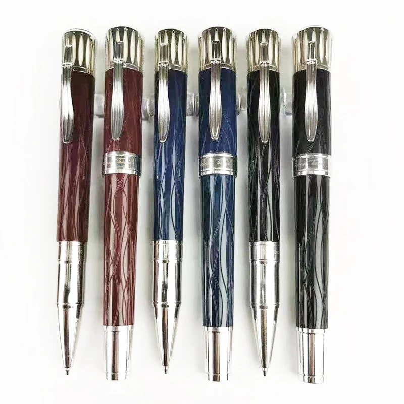 Gift MB Great Writer Edition Mark Twain Ballpoint Pen Black Blue Wine Red Resin Engrave With Serial Number 0068/8000