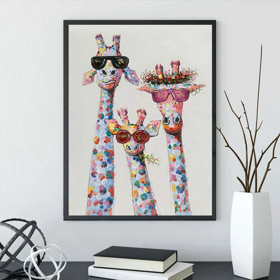 Алмазная 5D живопись сделай сам картина с цветами животными жирафом львом тигром