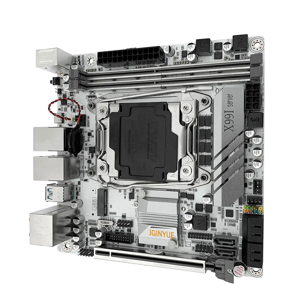 Материнская плата JGINYUE X99 itx LGA 2011-3 поддерживает процессор Xeon E5 V3 V4 ЦП DDR4 ECC ОЗУ 2 5 ГБ