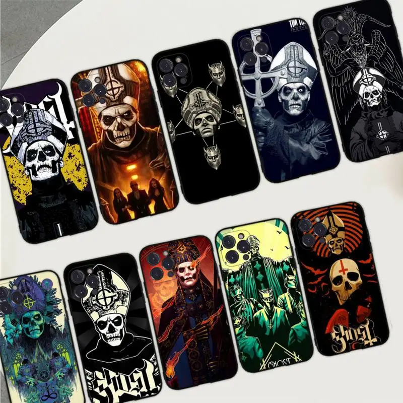

YNDFCNB Ghost Papa Emeritus Phone Case For iPhone 14 11 12 13 Mini Pro Max 8 7 6 6S Plus X SE 2020 XR XS Funda Case