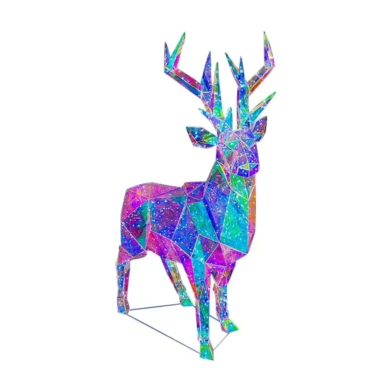 Фото Рождественские светодиодные уличные светильники 3D в виде светящегося оленя для праздничного декора на Новый год, День святого Валентина и Хэллоуин №4