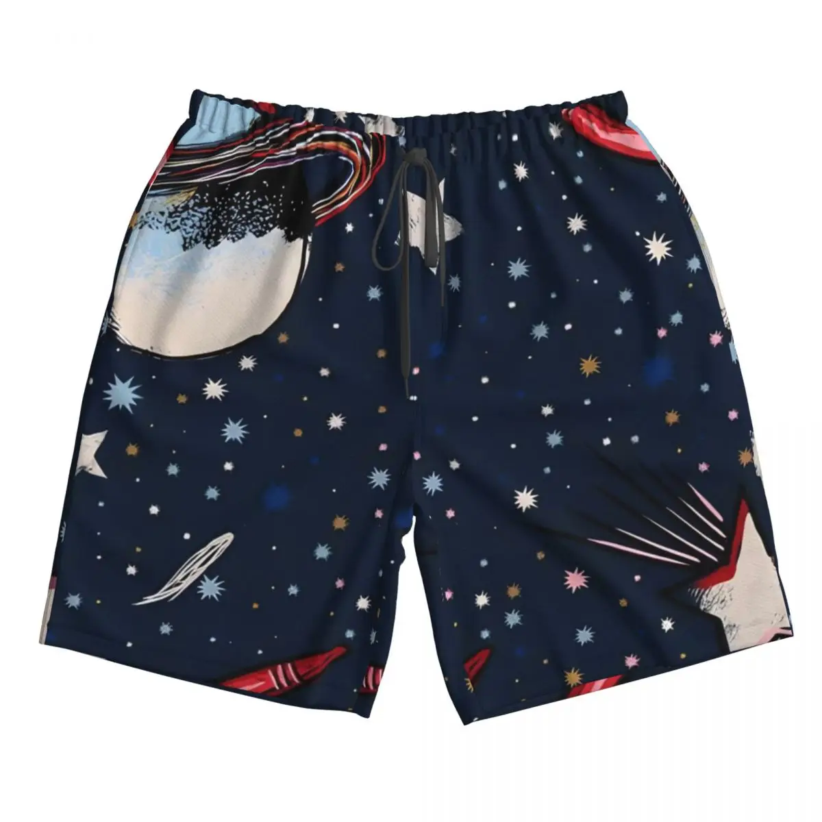 

Мужские пляжные шорты-бермуды, быстрая купальная одежда с космическими звездами и космосом, НЛО, пляжные шорты для отпуска, Прямая поставка