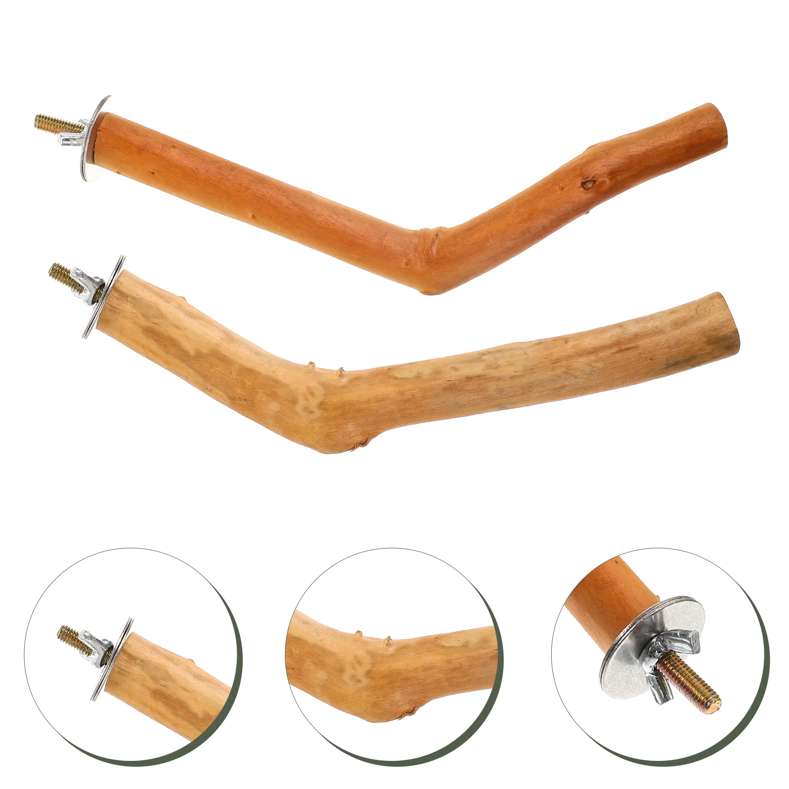 

Bird Perch Parrot Stand Cage Wood Perches Toy Grinding Stick Branches Wooden Birdcage Rod Accessories Platform Natural Paw Toys